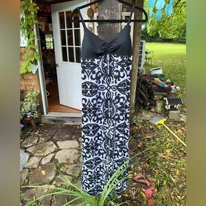 INC International Concepts Black & White Print Maxi Dress